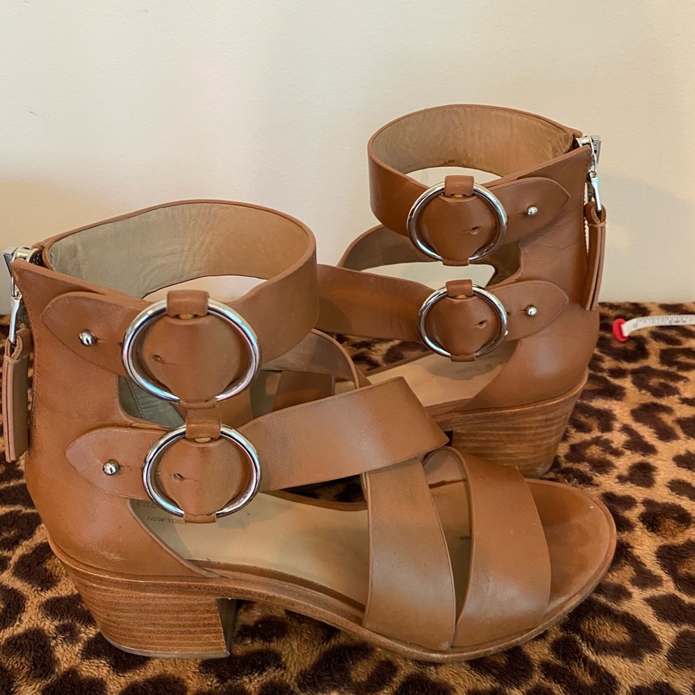 Rag & Bone Mari Tan 2 1/2” Block Heel Sandals 7.5 - image 3